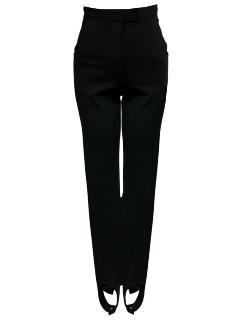 ALTUZARRA BLACK HIGH WAISTED VISCOSE AND NYLON STRETCH TAPERED EQUESTRIAN PANTS